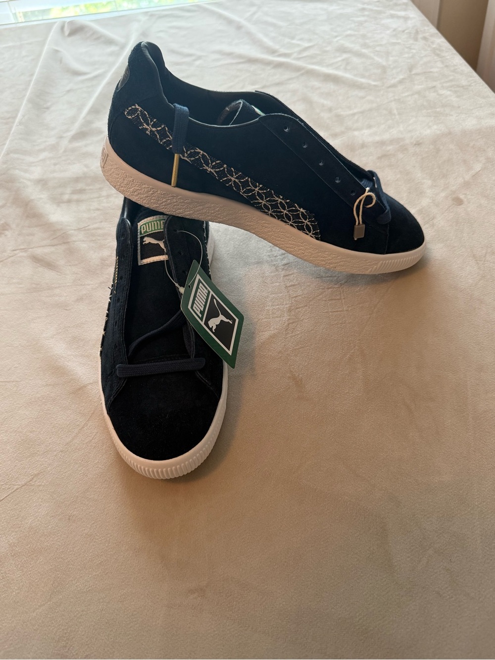 Puma Suede VTG Made In Japan Sashiko InBlue Sneakers Unisex Menโs 7 Womenโs 8.5
